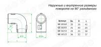 Поворот разъемный для труб D32мм, безгалогенный (HF), (10/450шт)