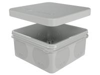 Коробка двухкомпонентная для наружного монтажа, безгалогенная (HF), атмосферостойкая, 80х80х40 мм, IP67 (60 шт.), цвет - серый