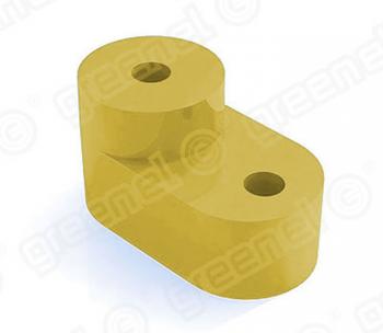 Изолятор угловой для установки нулевой шины на монтажную панель HF (безгалогенный), цвет-ЖЕЛТЫЙ (100/1500шт), ТМ GREENEL